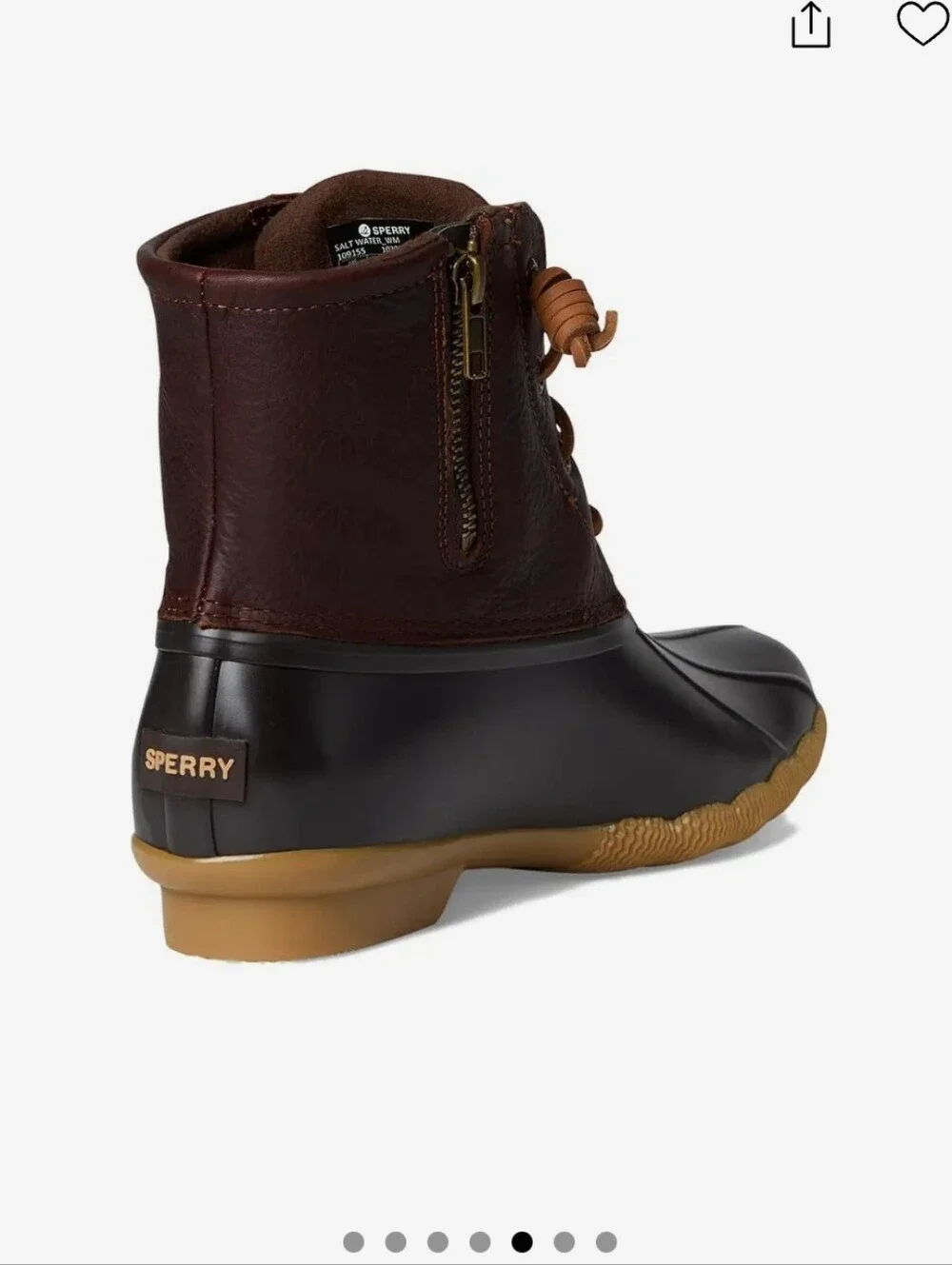 NEW Sperry Saltwater Tan/Navy Duck Water Boots Size 7 With Box